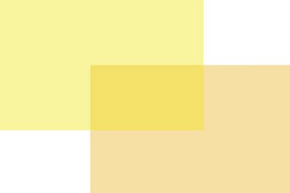 3 overlapping yellow rectangles