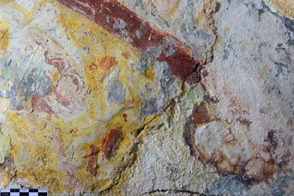 Detail der Ostwand der Magdalenenkapelle. Foto: Nadia Thalguter