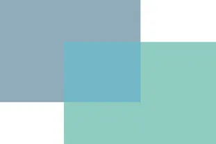 3 overlapping blue rectangles